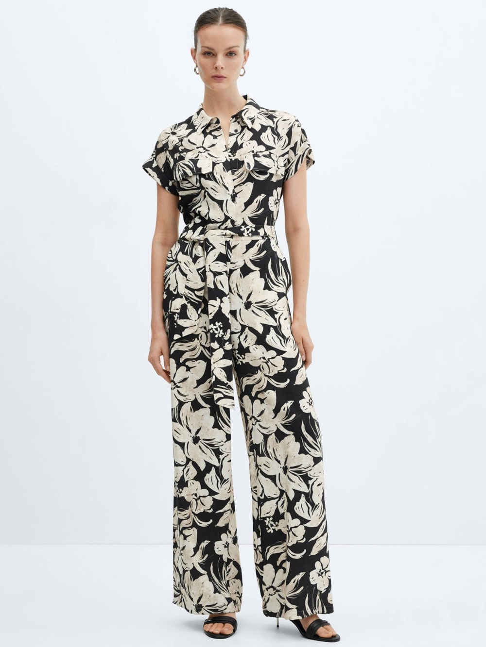 MNG Floral Print Jumpsuit - Sz XS